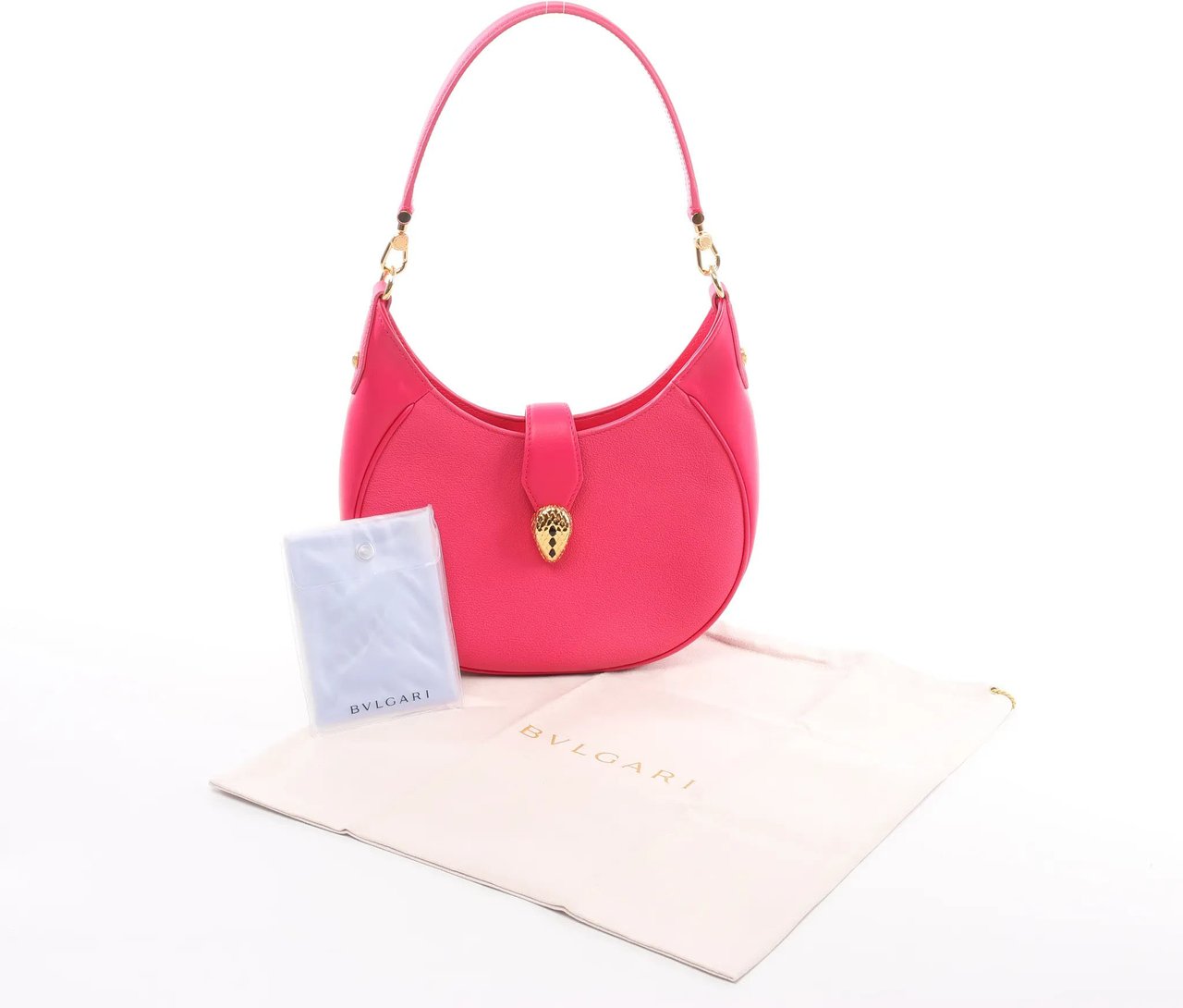 Bvlgari BVLGARI Serpenti Leather Shoulder Bag in Pink Roze