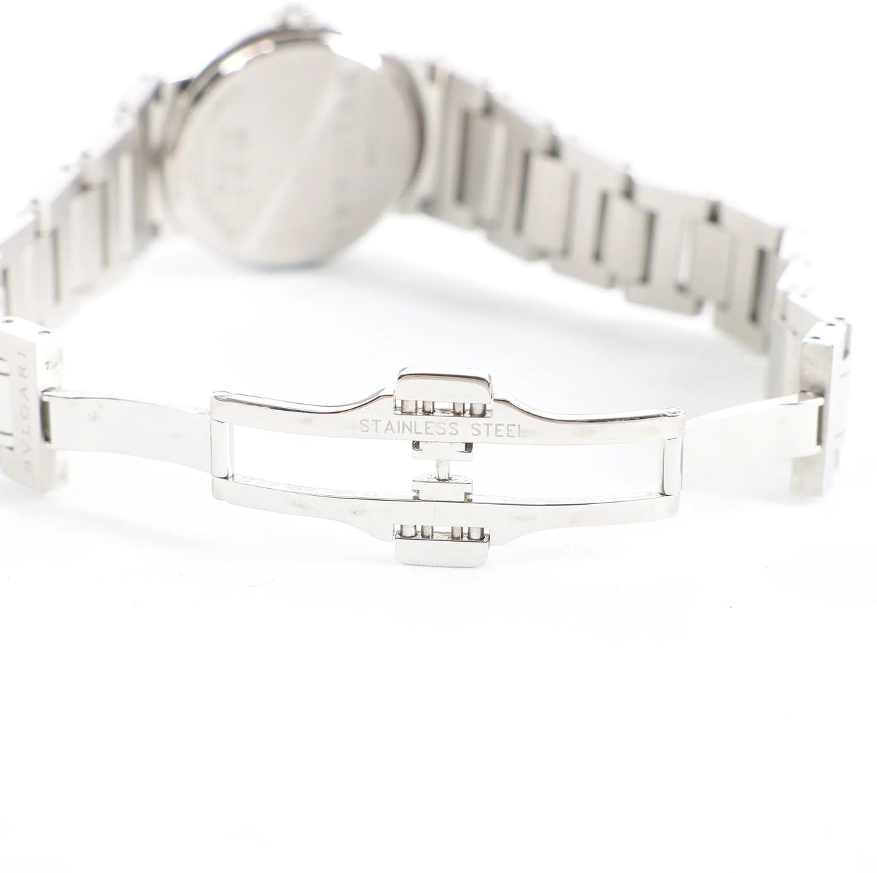 Bvlgari Bvlgari Bvlgari Bvlgari BBL26S PO8142 SS QZ Watch with Black Dial Zwart