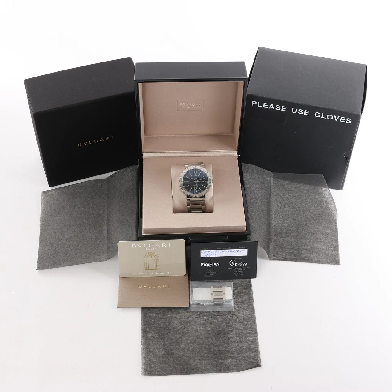 Bvlgari Bvlgari Bvlgari Bvlgari BB42SSAUTO O12360 SS AT Watch with Black Dial Zwart