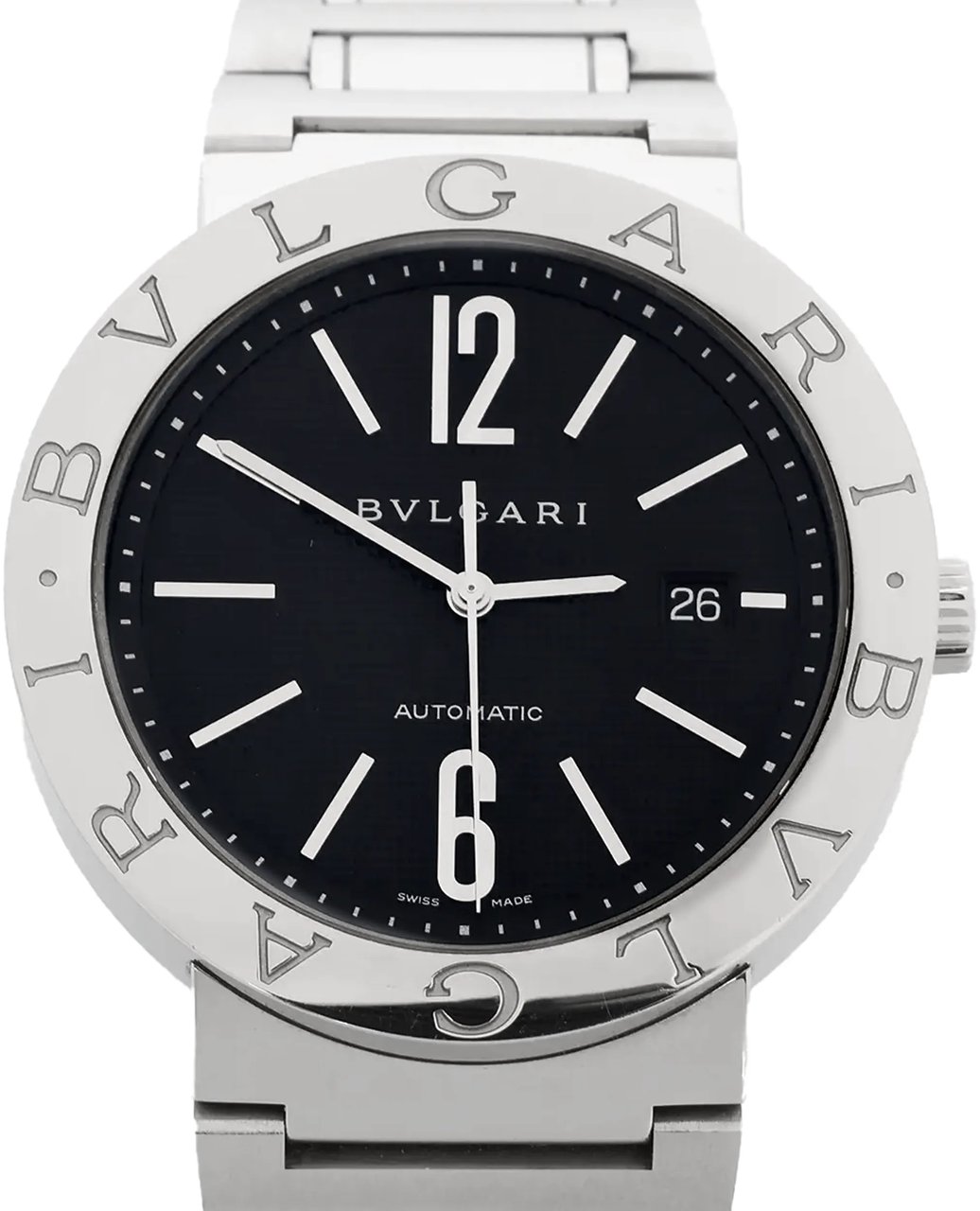 Bvlgari Bvlgari Bvlgari Bvlgari BB42SSAUTO O12360 SS AT Watch with Black Dial Zwart