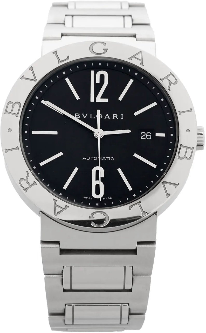 Bvlgari Bvlgari Bvlgari Bvlgari BB42SSAUTO O12360 SS AT Watch with Black Dial Zwart
