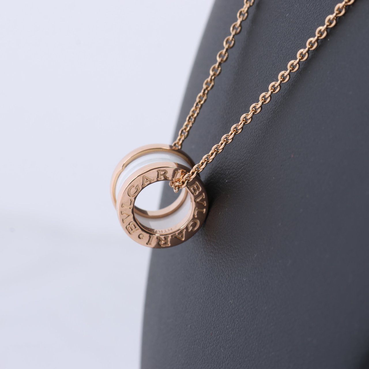 Bvlgari Bvlgari B.Zero 1 Necklace 750 (PG) × Ceramic 12.1g 346082 Divers