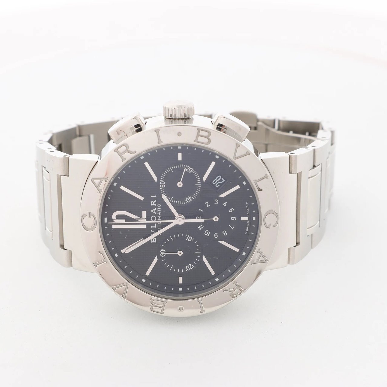 Bvlgari Bvlgari Bvlgari Bvlgari BB42SSCH O3235 SS AT Watch with Black Dial Zwart