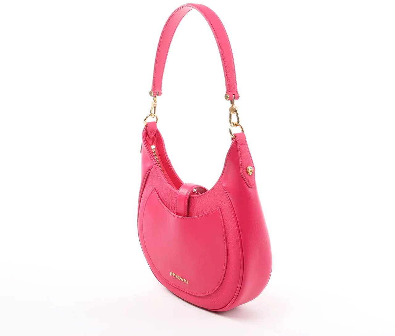 Bvlgari BVLGARI Serpenti Leather Shoulder Bag in Pink Roze