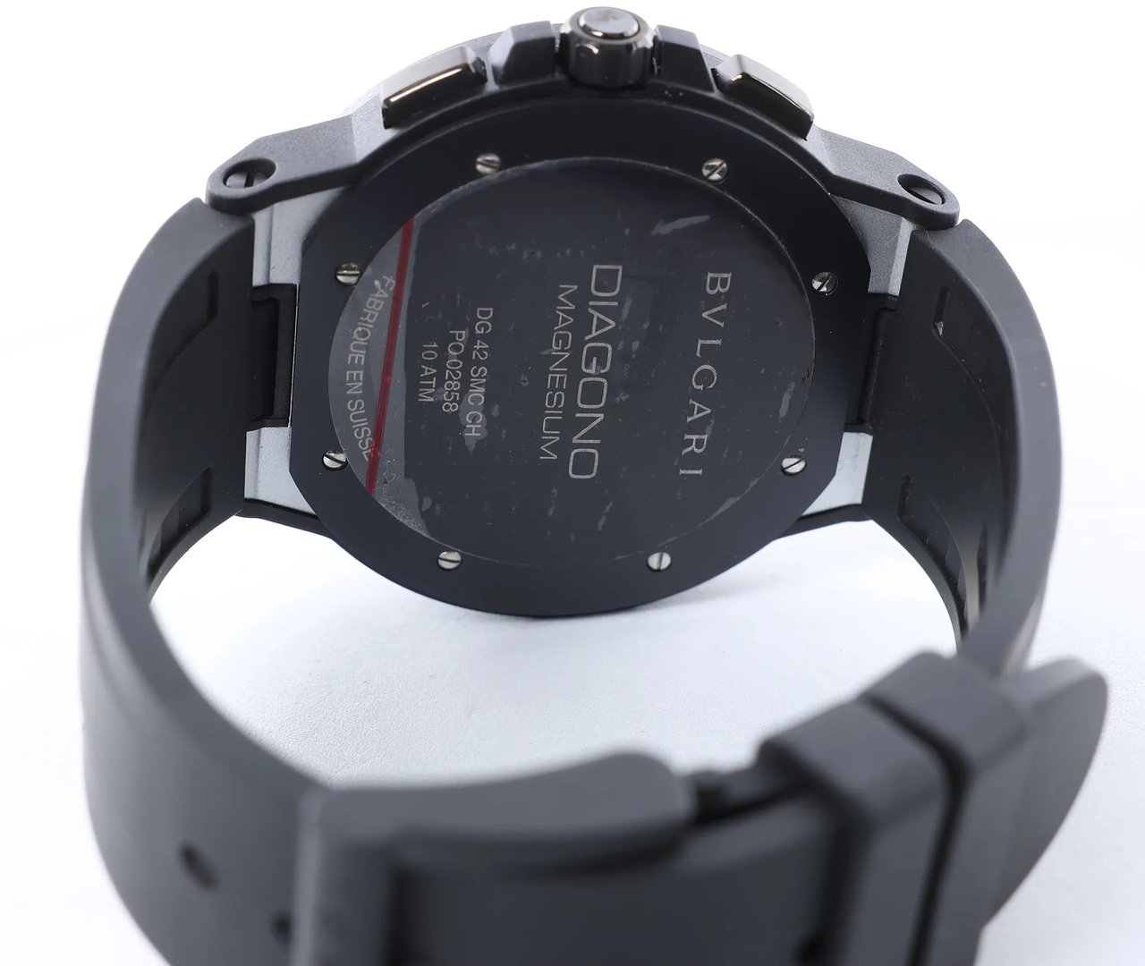 Bvlgari Diagono Magnesium DG42SMCCH PO02858 Magnesium & Rubber AT Watch with Silver Dial Zilver