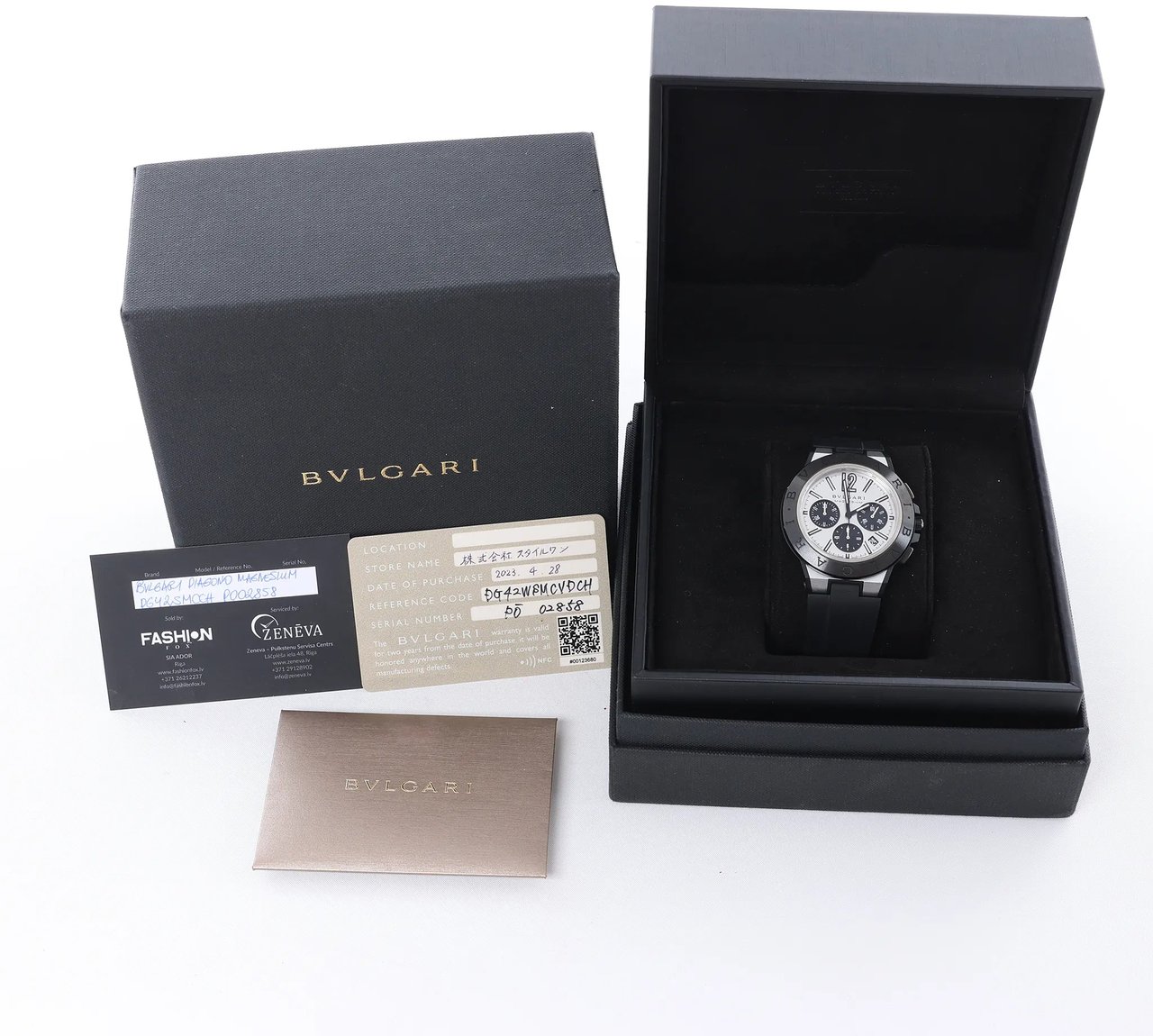 Bvlgari Diagono Magnesium DG42SMCCH PO02858 Magnesium & Rubber AT Watch with Silver Dial Zilver