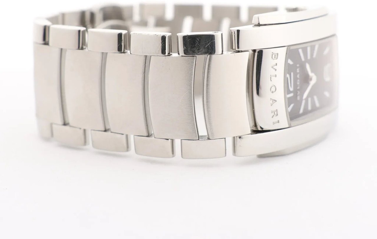 Bvlgari Ashoma AA35BSS L3036 SS QZ Watch with Black Dial Zwart