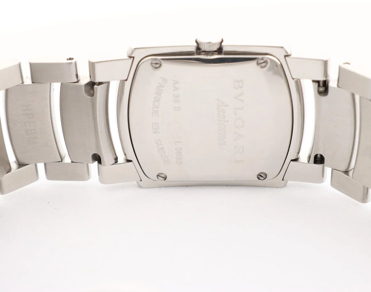 Bvlgari Ashoma AA35BSS L3036 SS QZ Watch with Black Dial Zwart