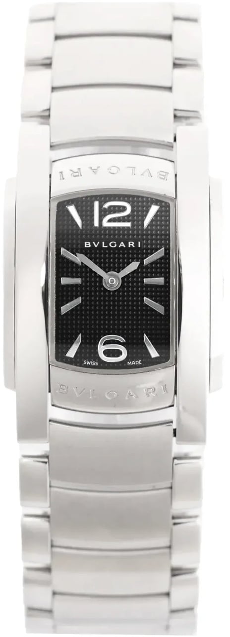 Bvlgari Ashoma AA35BSS L3036 SS QZ Watch with Black Dial Zwart