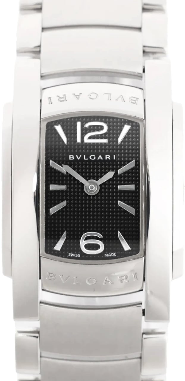 Bvlgari Ashoma AA35BSS L3036 SS QZ Watch with Black Dial Zwart