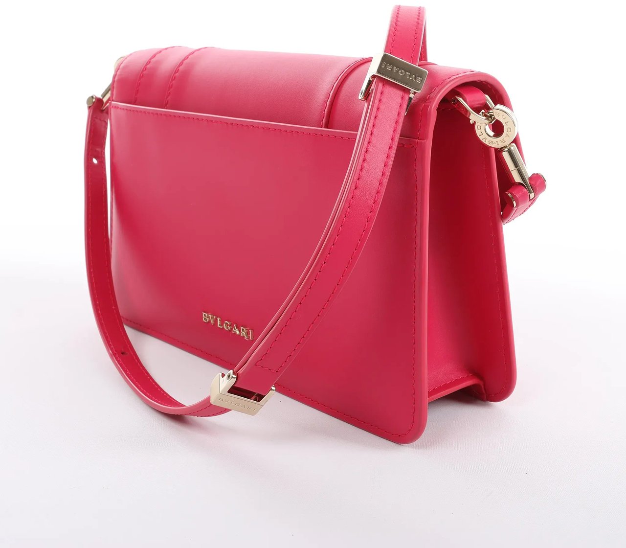 BVLGARI Serpenti Forever Leather Crossbody Bag in Pink Roze