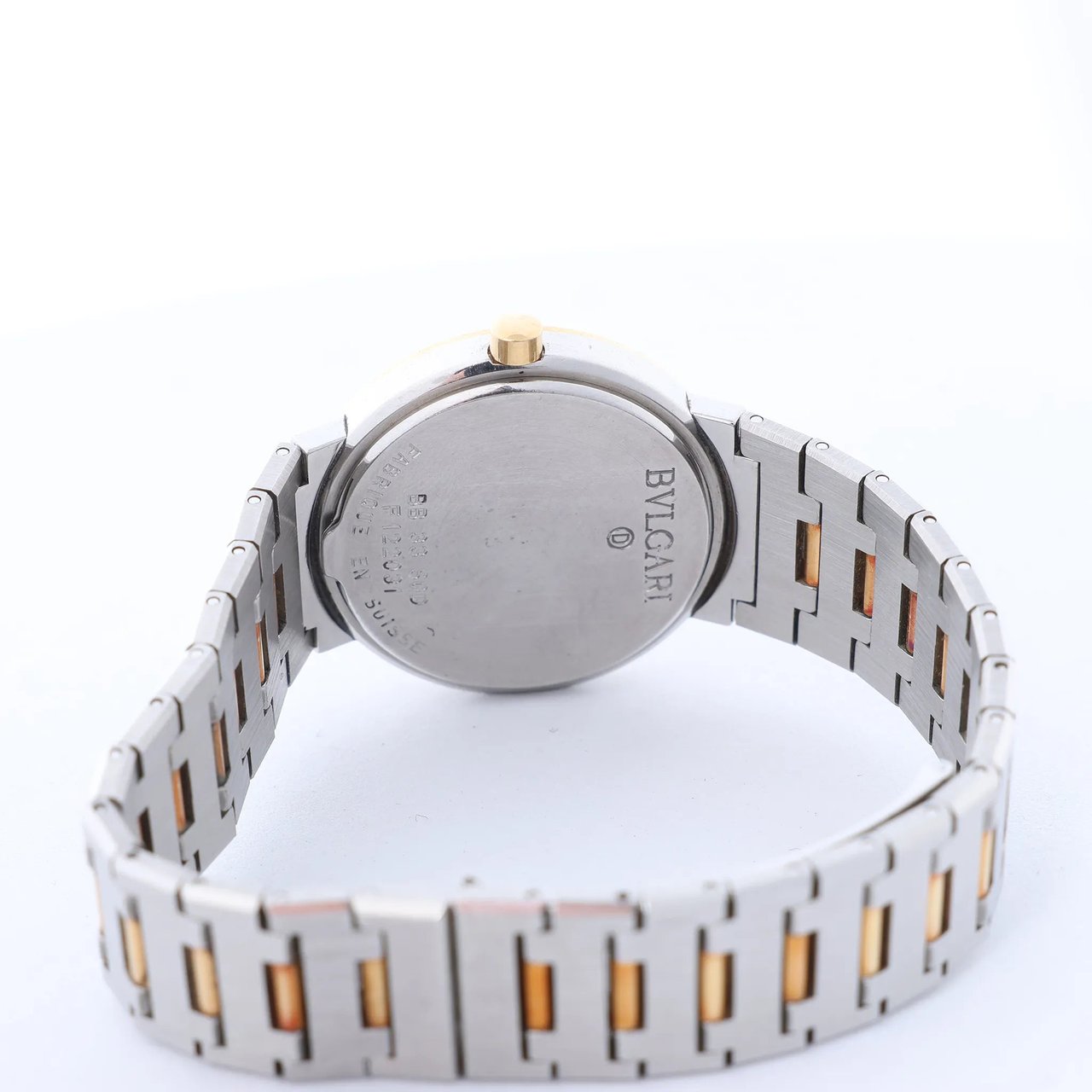 Bvlgari Bvlgari Bvlgari BB33SGD F122031 SS×YG QZ Watch with Black Dial Zwart