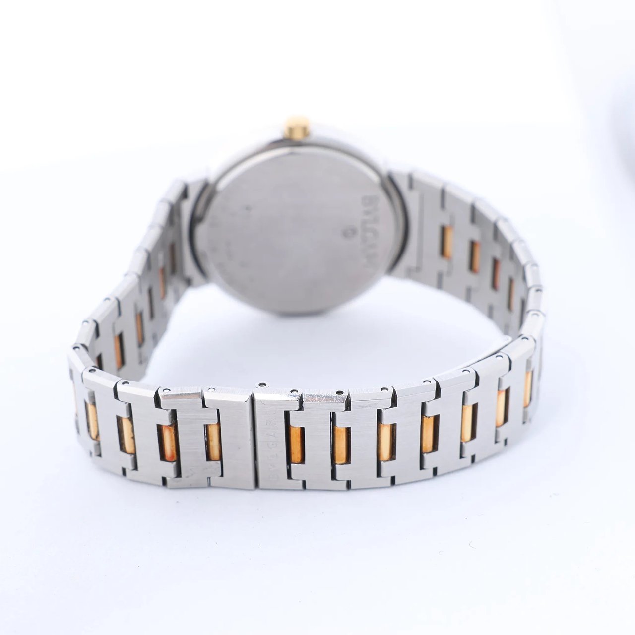 Bvlgari Bvlgari Bvlgari BB33SGD F122031 SS×YG QZ Watch with Black Dial Zwart