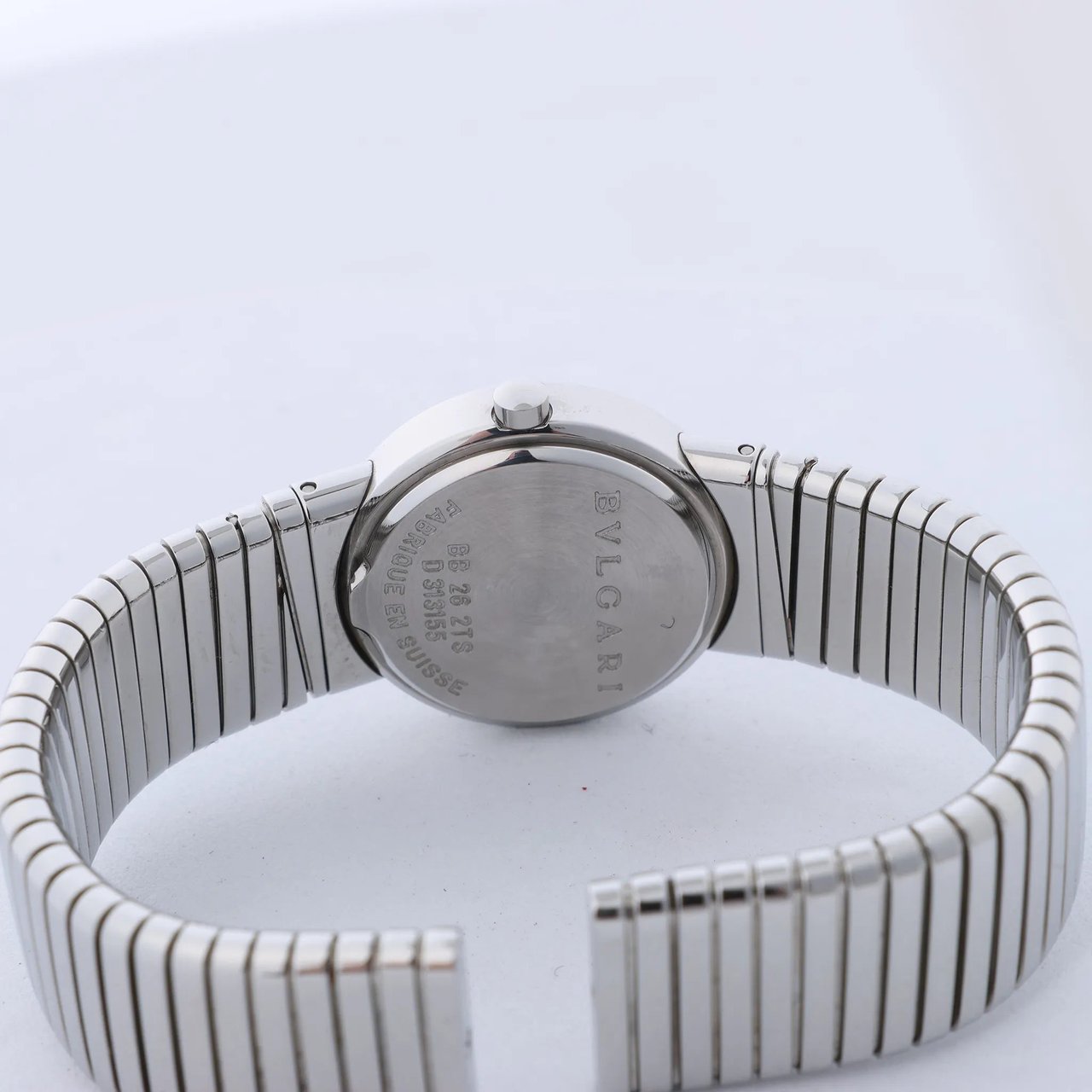 Bvlgari Bvlgari Bvlgari Tubogas BB262TS D313155 SS QZ Watch with Black Dial Zwart