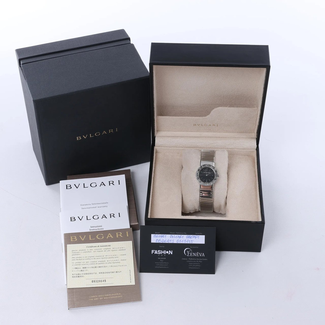 Bvlgari Bvlgari Bvlgari Tubogas BB262TS D313155 SS QZ Watch with Black Dial Zwart