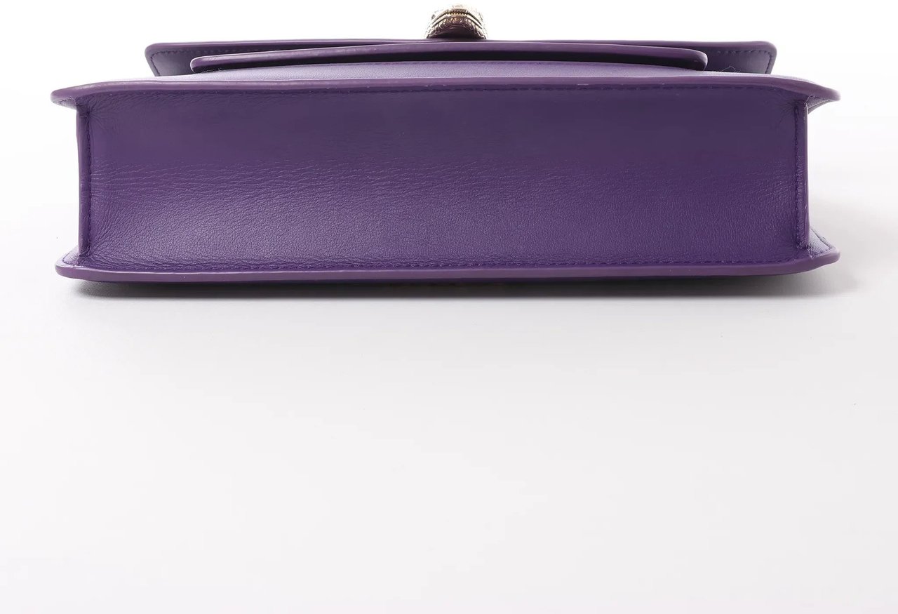 BVLGARI Serpenti Leather 2Way Chain Handbag in Purple Paars