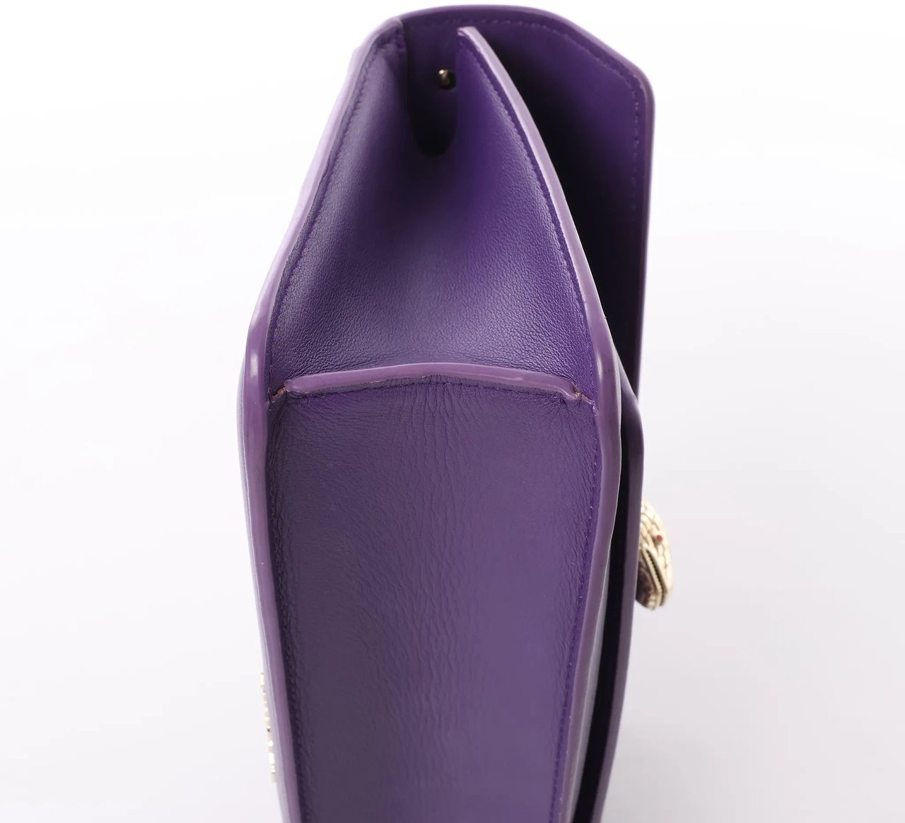 BVLGARI Serpenti Leather 2Way Chain Handbag in Purple Paars