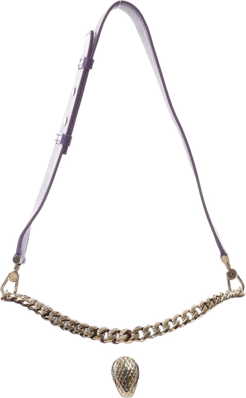 BVLGARI Serpenti Leather 2Way Chain Handbag in Purple Paars