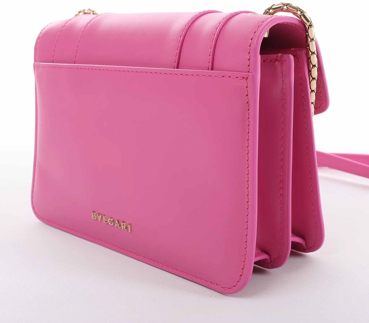 BVLGARI Serpenti Forever Leather Crossbody Bag in Pink Roze