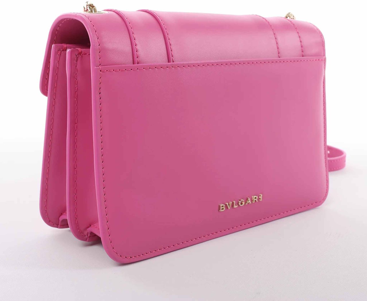 BVLGARI Serpenti Forever Leather Crossbody Bag in Pink Roze