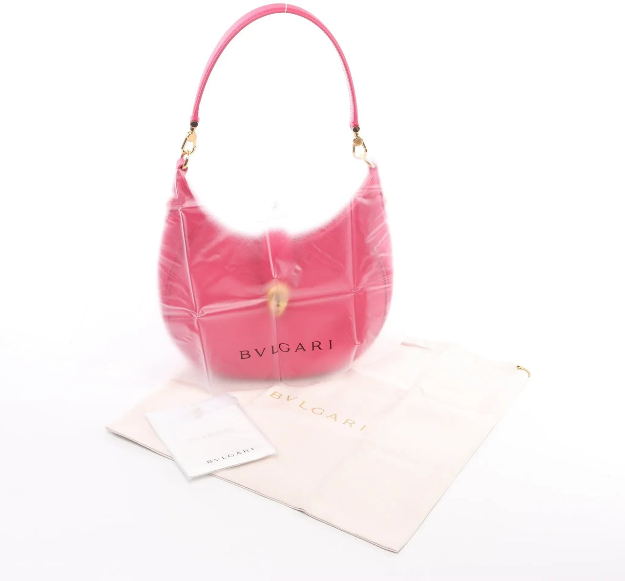 BVLGARI Serpenti Leather Shoulder Bag in Pink Roze