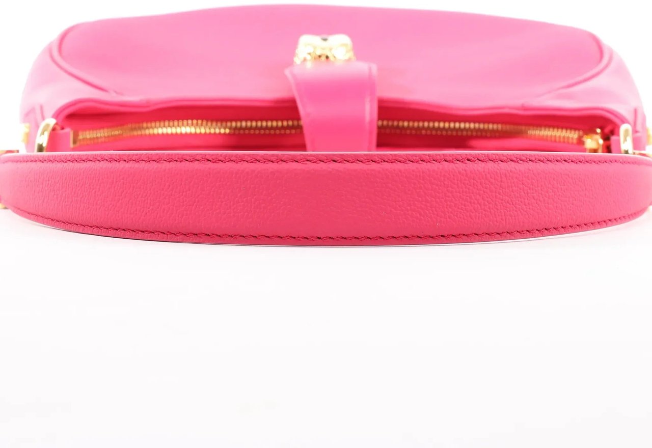 BVLGARI Serpenti Leather Shoulder Bag in Pink Roze