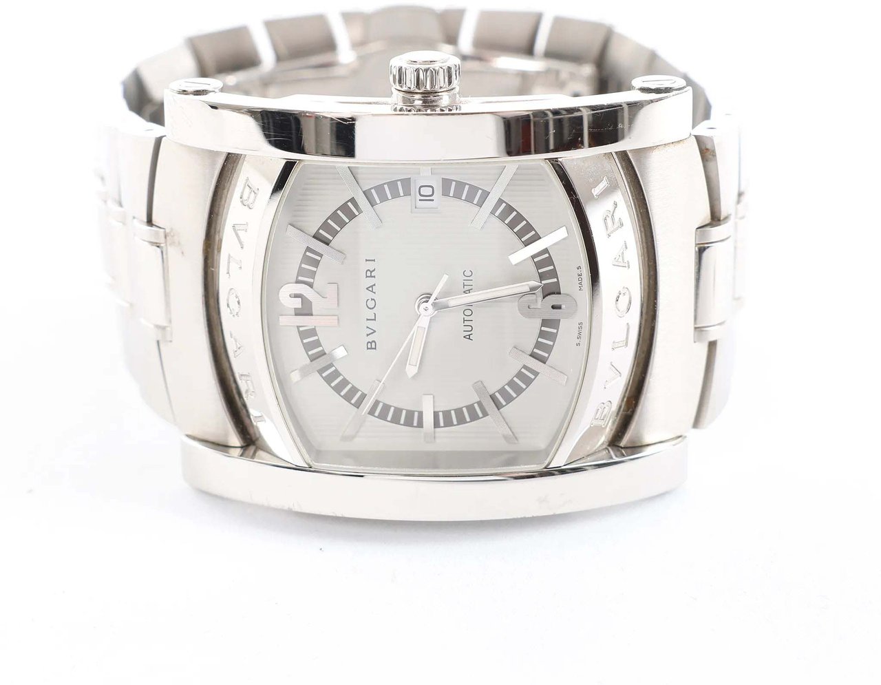 Bvlgari Assioma AA48S L6648 SS WZ Watch with Beige Dial Beige