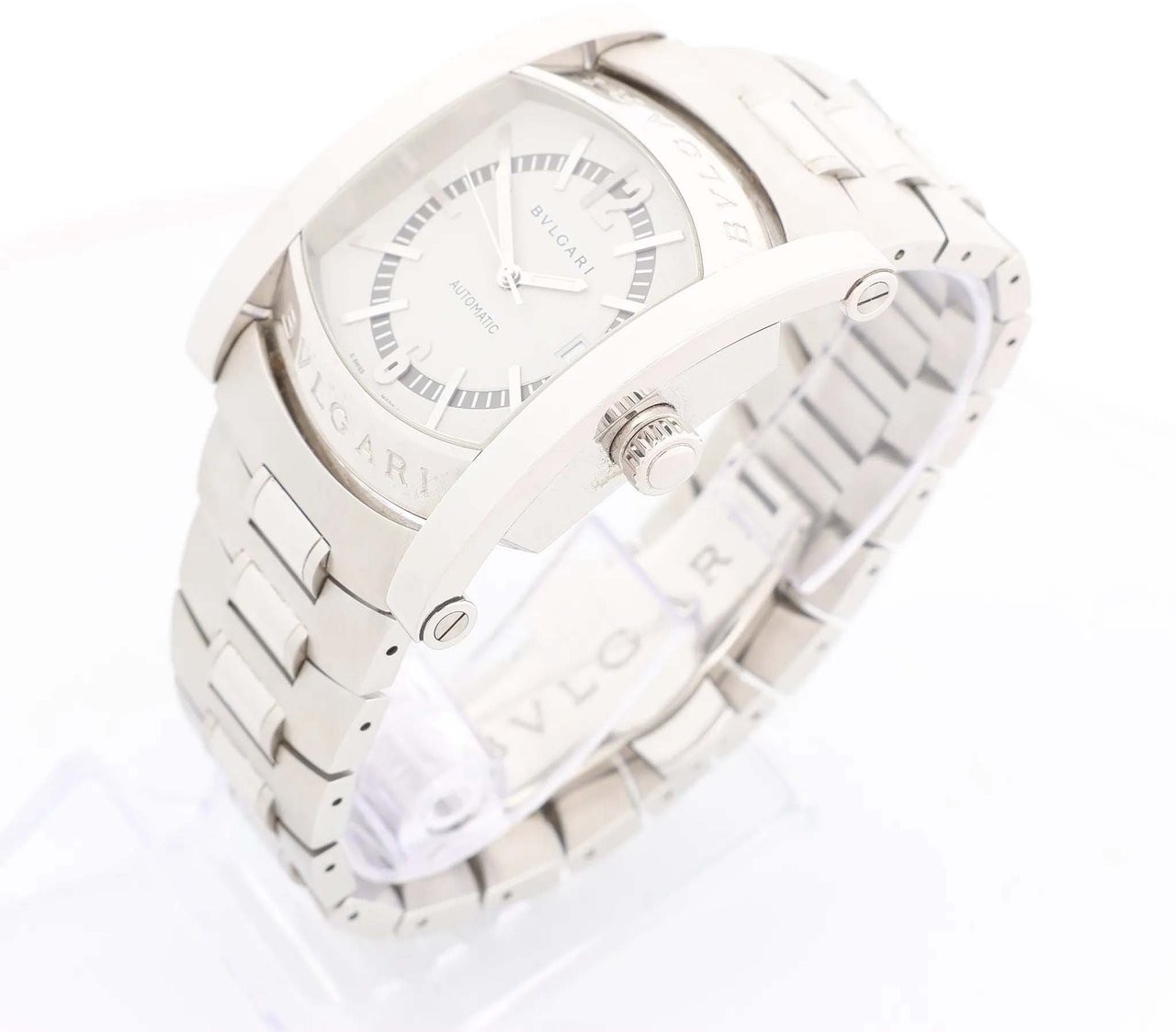 Bvlgari Assioma AA48S L6648 SS WZ Watch with Beige Dial Beige