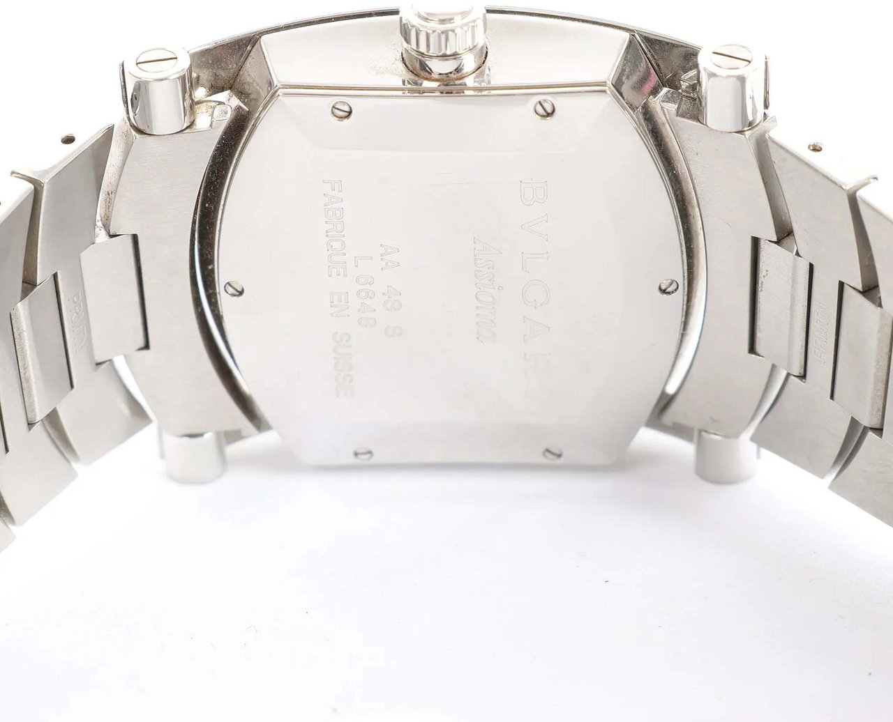 Bvlgari Assioma AA48S L6648 SS WZ Watch with Beige Dial Beige