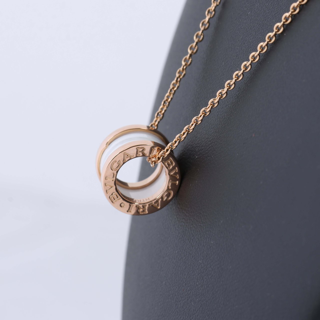 Bvlgari B.Zero 1 Necklace 750 (PG) × Ceramic 12.1g 346082 Divers