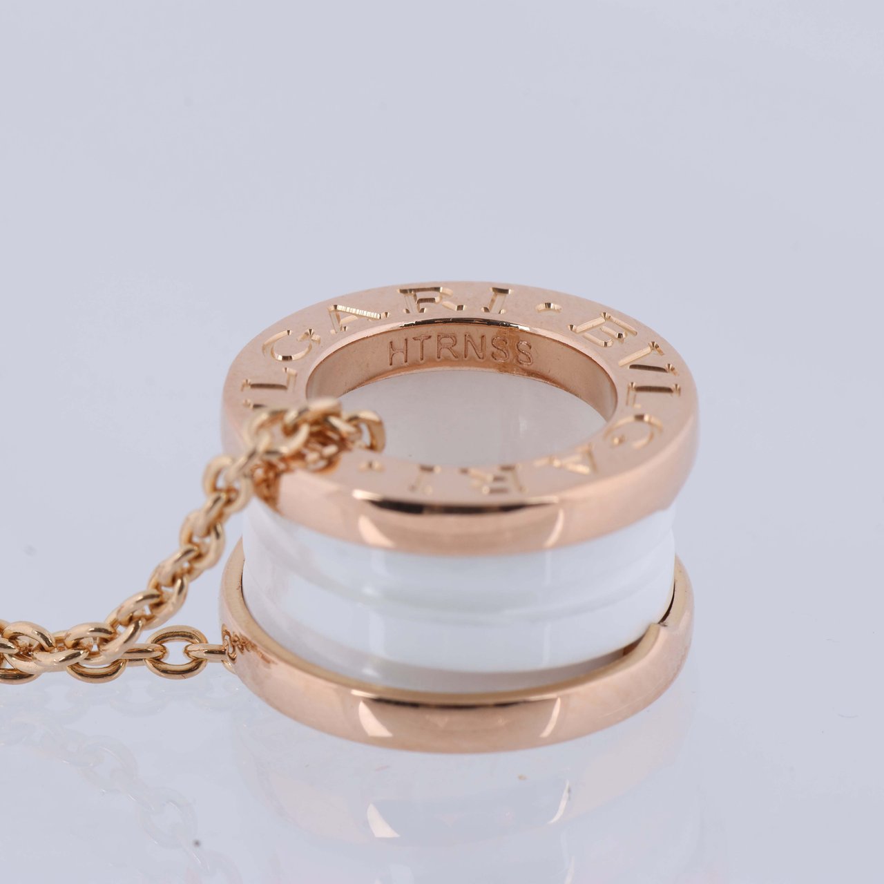 Bvlgari B.Zero 1 Necklace 750 (PG) × Ceramic 12.1g 346082 Divers