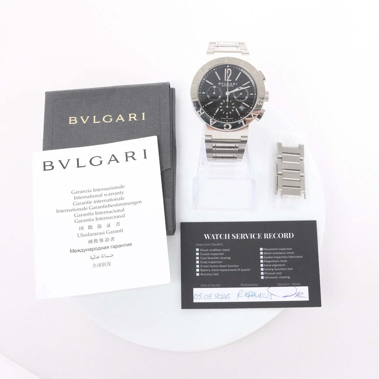 Bvlgari Bvlgari Bvlgari BB42SSCH O3235 SS AT Watch with Black Dial Zwart