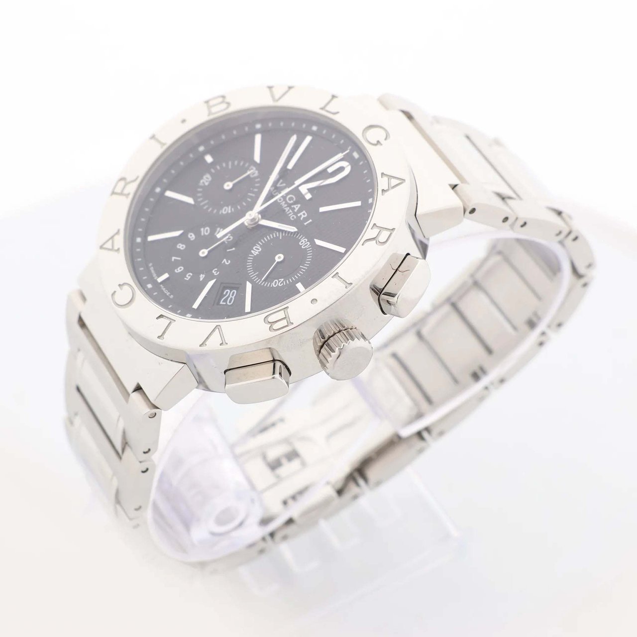 Bvlgari Bvlgari Bvlgari BB42SSCH O3235 SS AT Watch with Black Dial Zwart
