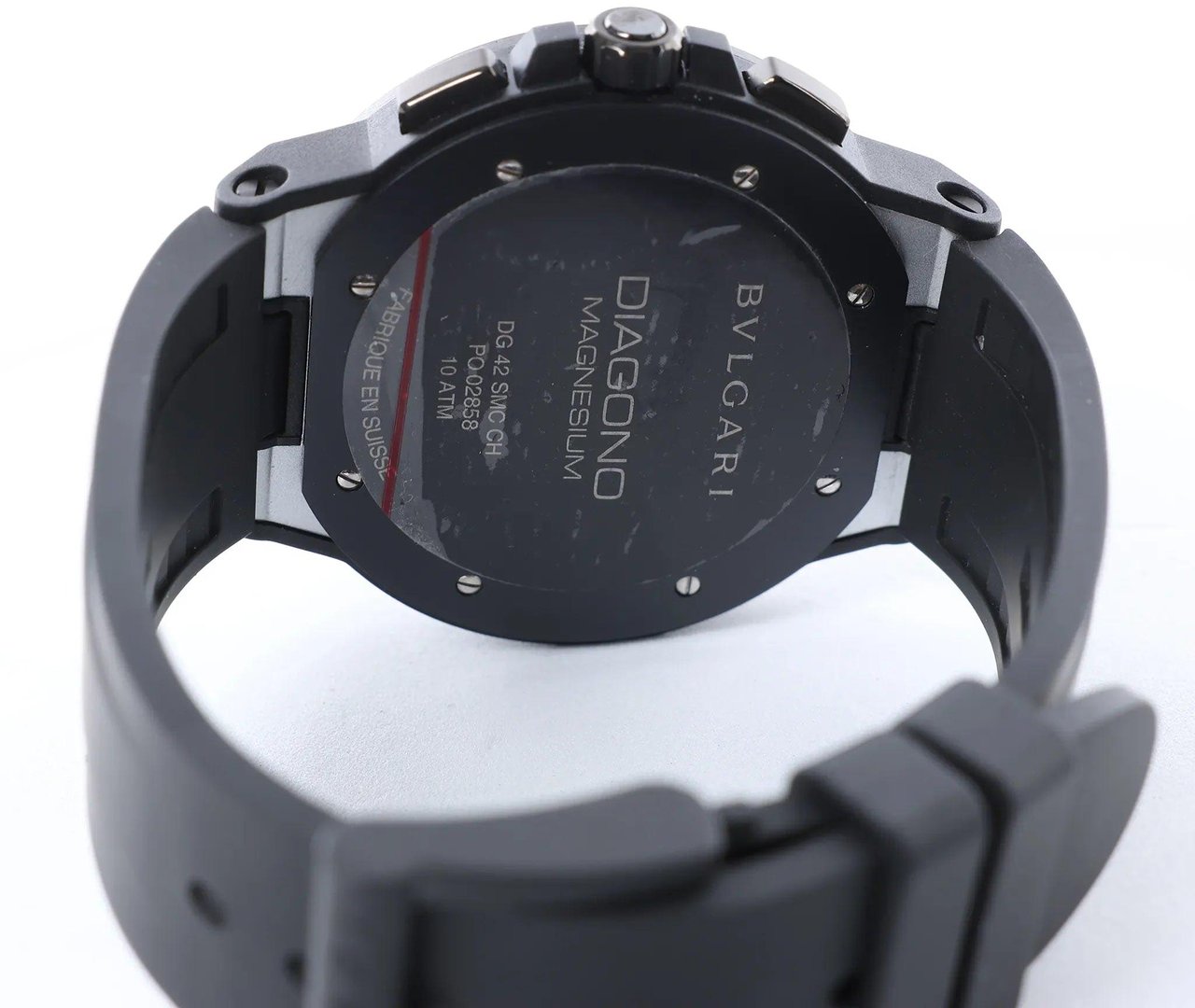 Bvlgari Diagono Magnesium DG42SMCCH PO02858 Magnesium & Rubber AT Watch with Silver Dial Zilver