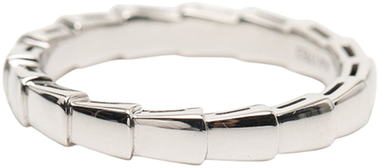Bvlgari 18K White Gold Serpenti Viper Ring Zilver
