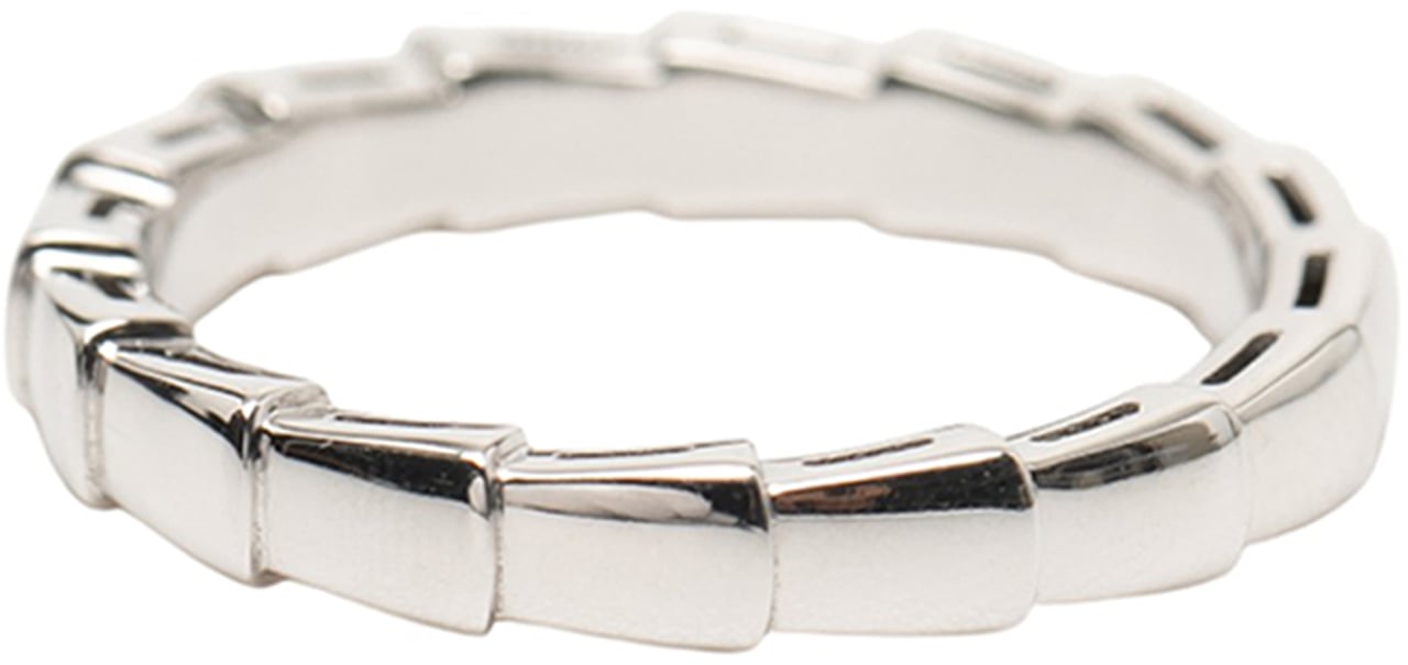 Bvlgari 18K White Gold Serpenti Viper Ring Zilver
