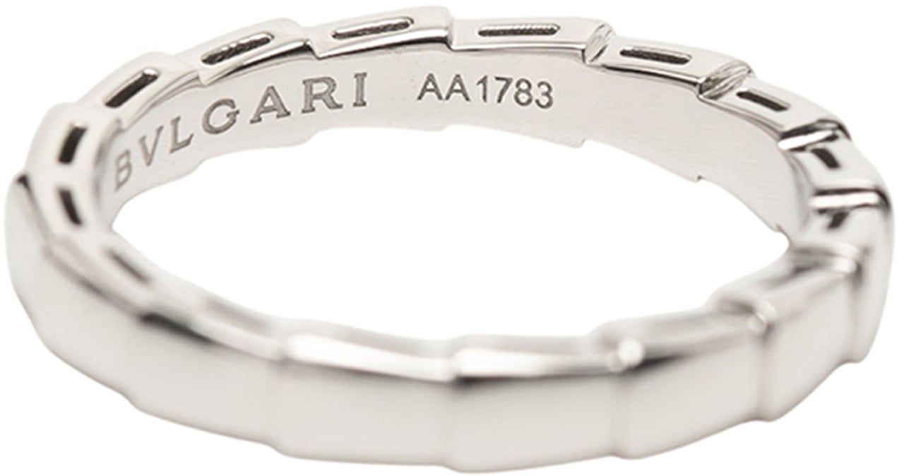 Bvlgari 18K White Gold Serpenti Viper Ring Zilver