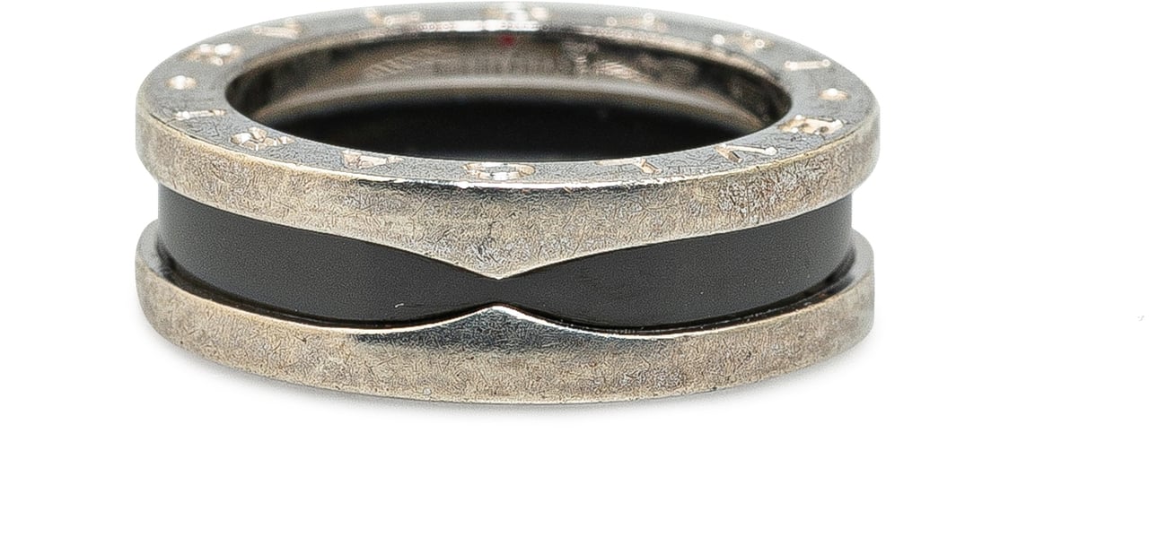 Bvlgari Sterling Silver and Ceramic Save The Children Ring Zilver
