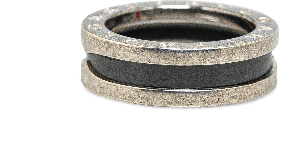 Bvlgari Sterling Silver and Ceramic Save The Children Ring Zilver