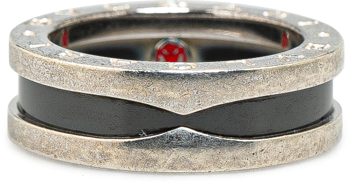 Bvlgari Sterling Silver and Ceramic Save The Children Ring Zilver