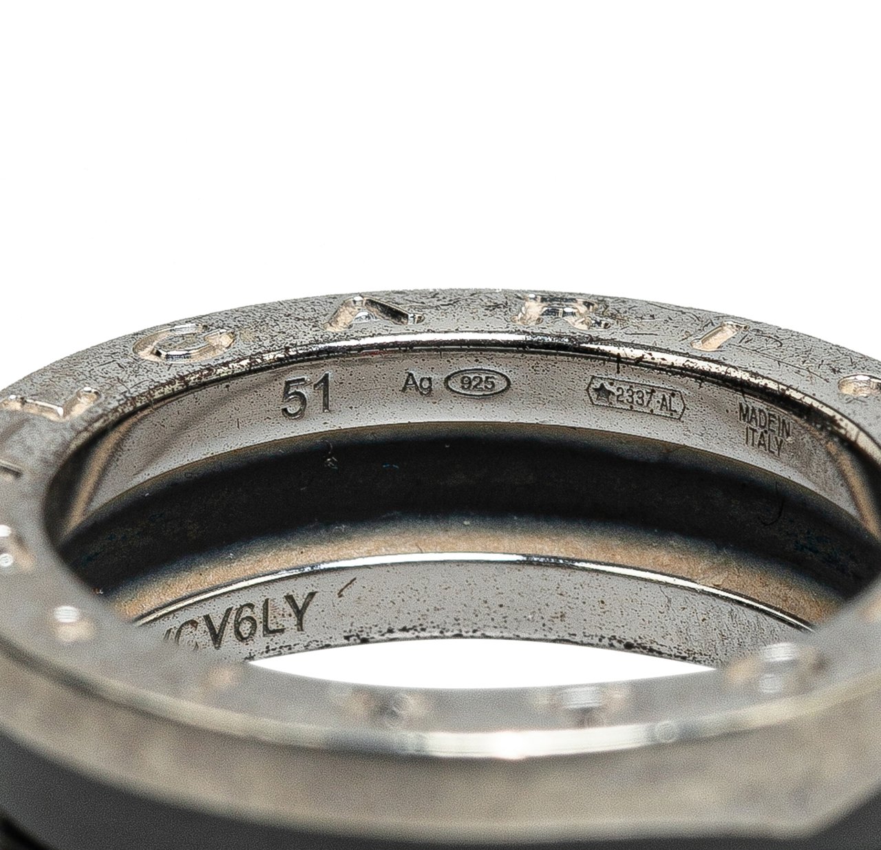 Bvlgari Sterling Silver and Ceramic Save The Children Ring Zilver