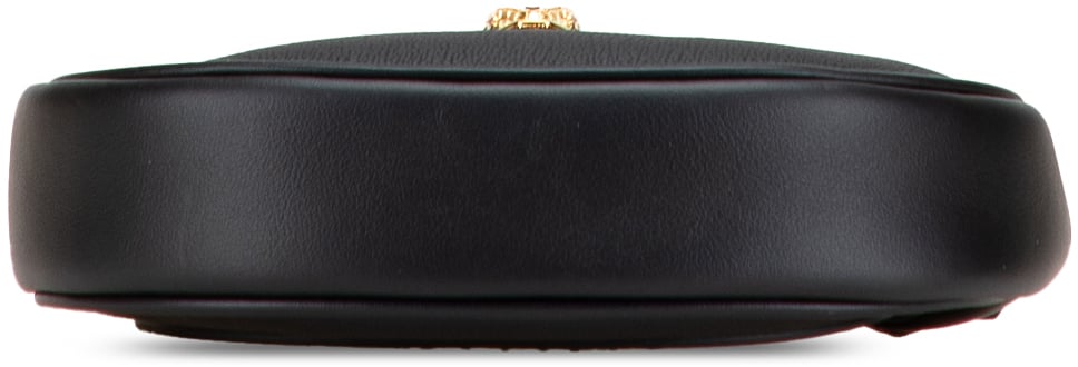 Bvlgari Small Leather Serpenti Ellipse Satchel Zwart