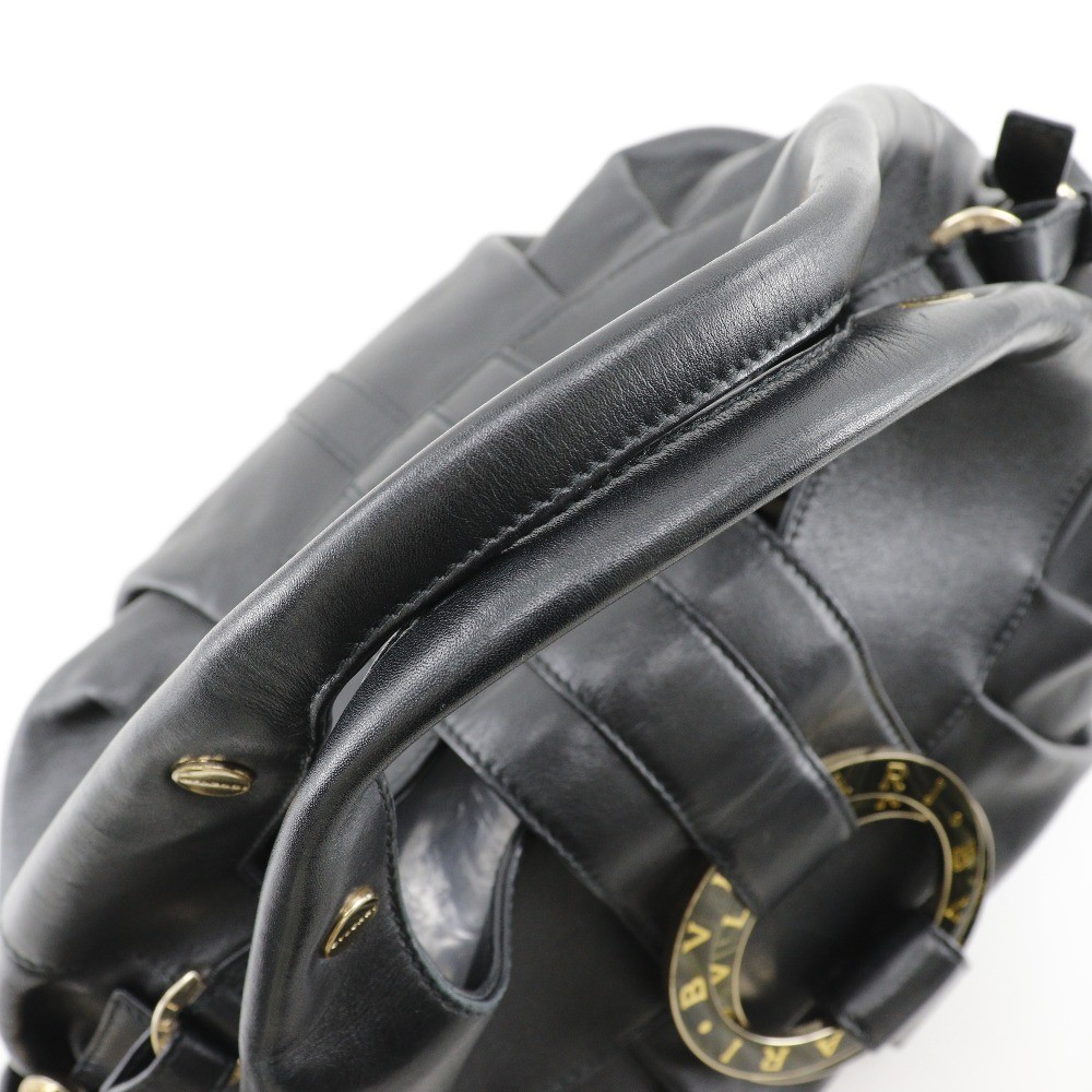 Bvlgari Bvlgari Chandra Hobo Leather Medium Zwart