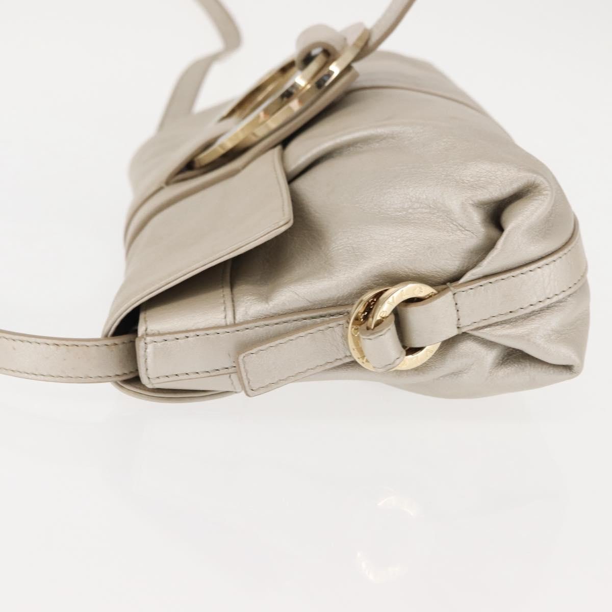 Bvlgari Bvlgari Chandra Flap Shoulder Bag Leather Large Zilver