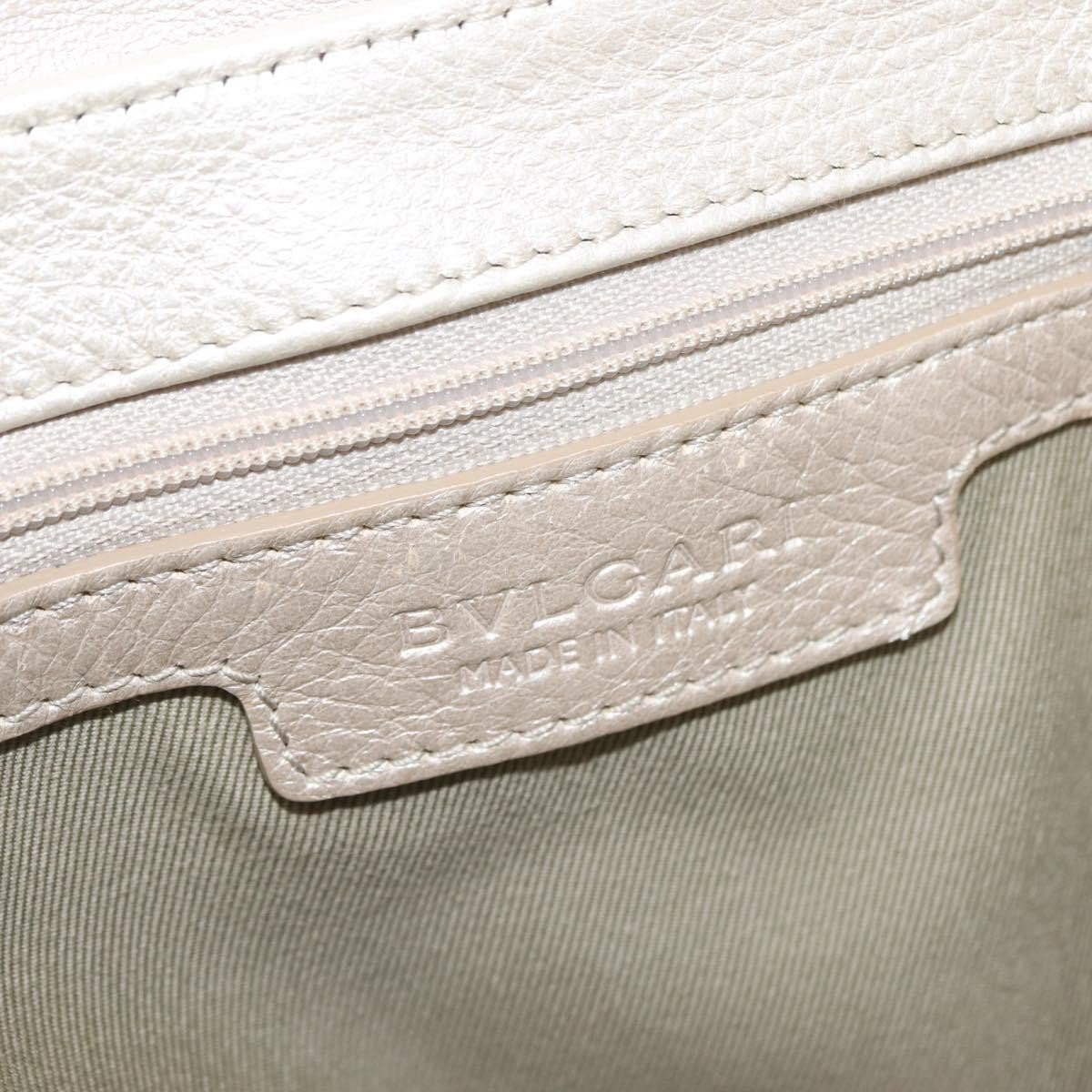 Bvlgari Bvlgari Chandra Flap Shoulder Bag Leather Large Zilver