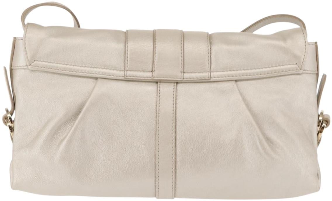 Bvlgari Bvlgari Chandra Flap Shoulder Bag Leather Large Zilver