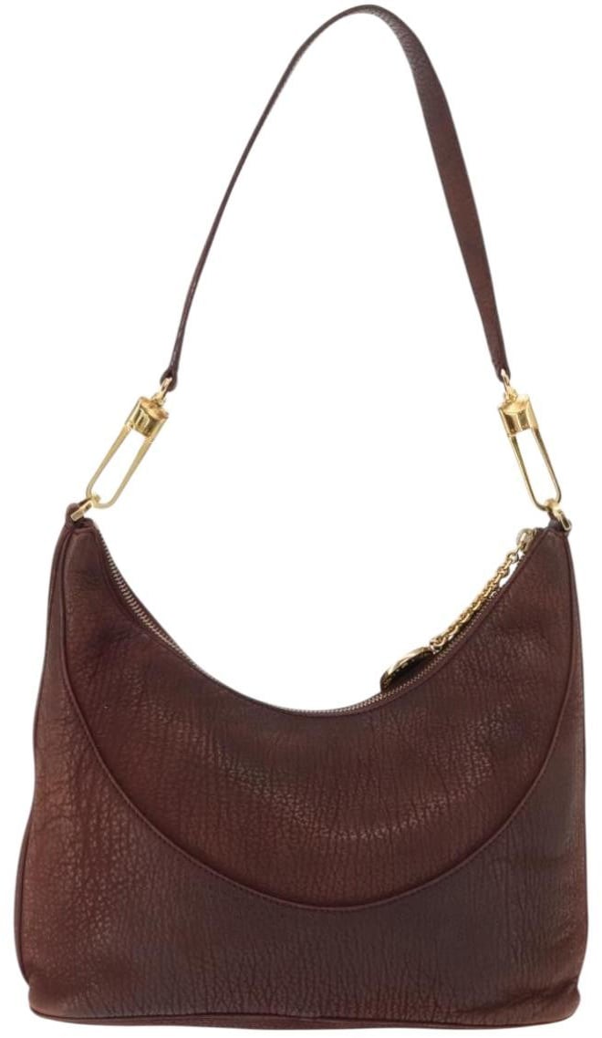 Bvlgari Bvlgari Medallion Frame Shoulder Bag Leather Bruin