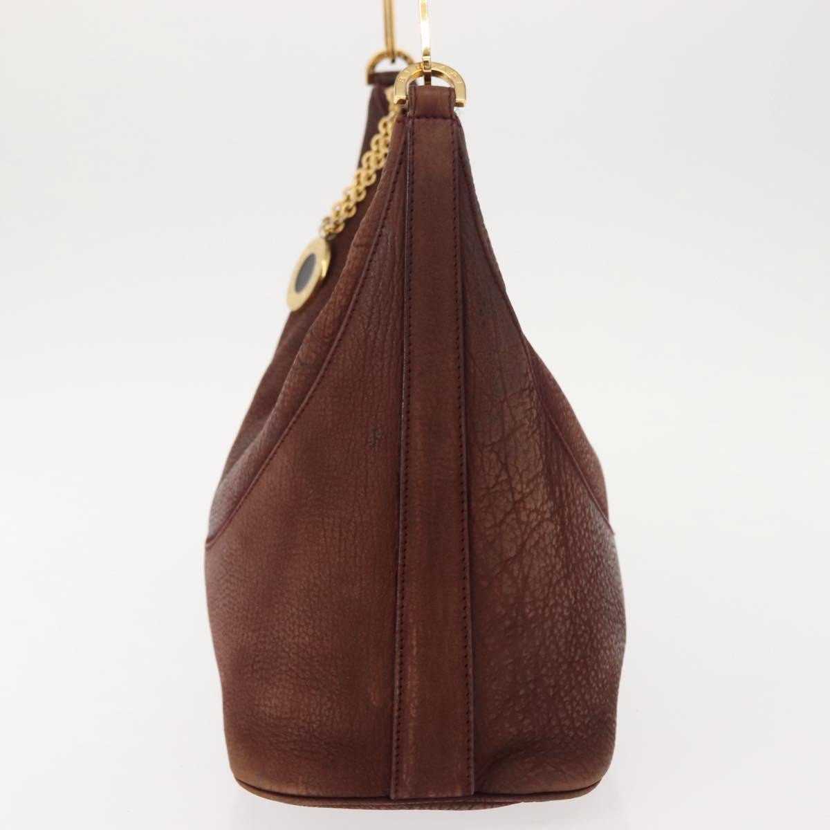 Bvlgari Bvlgari Medallion Frame Shoulder Bag Leather Bruin