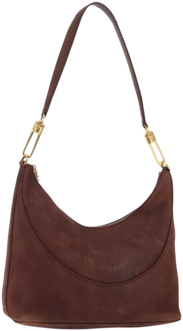 Bvlgari Bvlgari Medallion Frame Shoulder Bag Leather Bruin