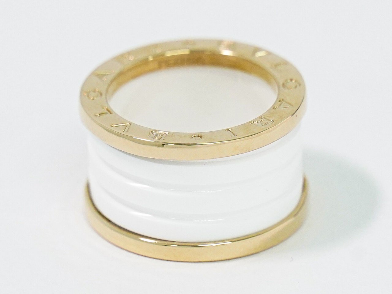 Bvlgari Bvlgari B.Zero1 Three Band Ring 18K Yellow Gold and Ceramic Goud